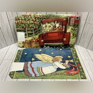 Susan Winget Mailbox Wrap Post Letter Box Cover Magnet Angel Apple USA Set of 2